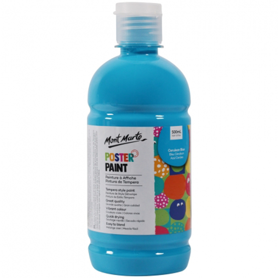Picture of MM POSTER PAINT 500ML CERULEAN BLUE