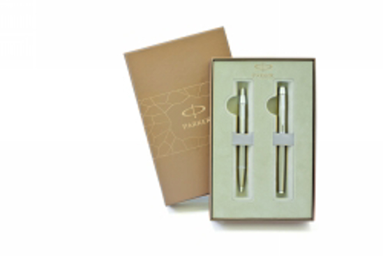 Picture of PEN SET PARKER RB & BP IM LUXURY STAINLESS STEEL
