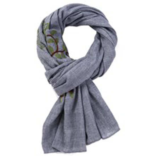 Picture of TREE OF LIFE SCARF - GREY