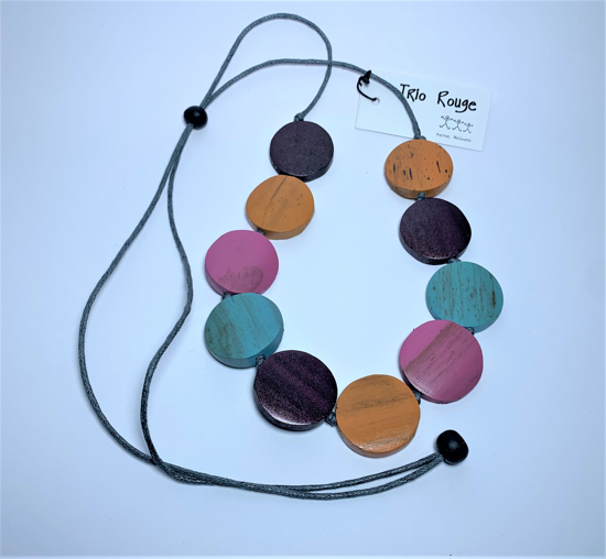 Picture of TRIO ROUGE RAINBOW WOODEN NECKLACE