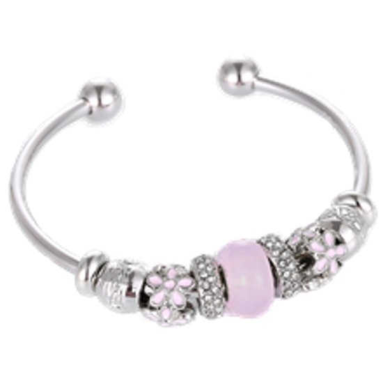 Picture of SAHARA BEAD BRACELET SILVER AND PINK