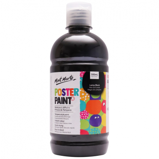 Picture of MM POSTER PAINT 500ML LAMP BLACK