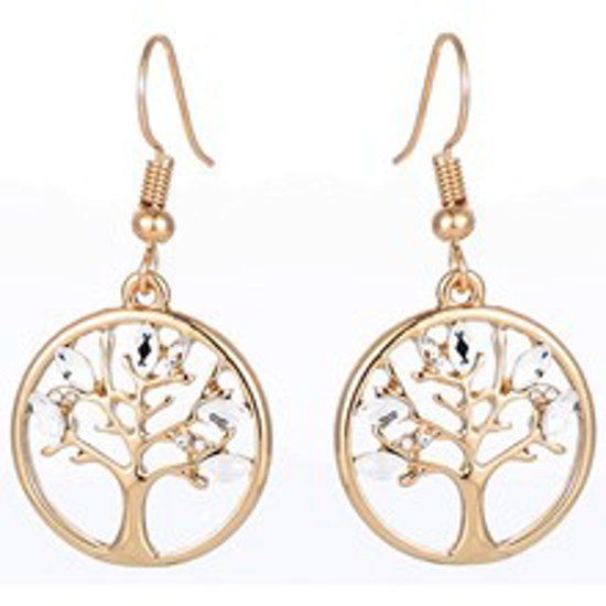 Picture of TREE OF LIFE DIAMONTE EARINGS GOLD