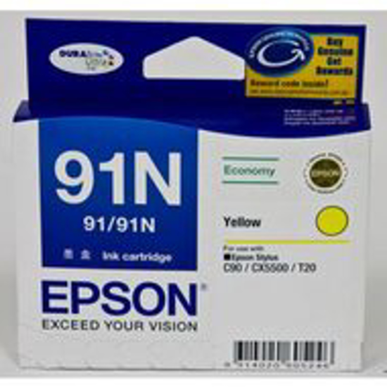 Picture of Epson T1074 (91N) Yellow Ink Cartridge