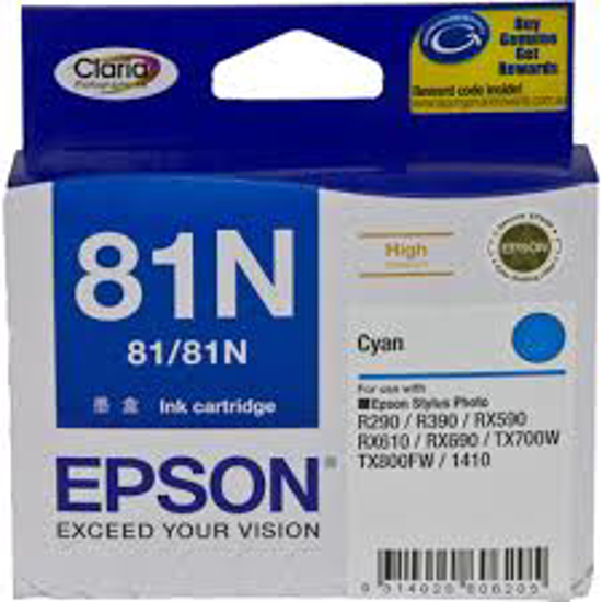 Picture of Epson T1112 (81N) Cyan Ink