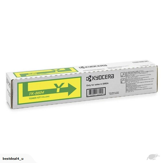 Picture of Kyocera TK8604 Yellow Toner Cartridge