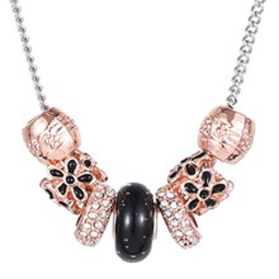 Picture of Sahara Bead Necklace Rose Gold and Black